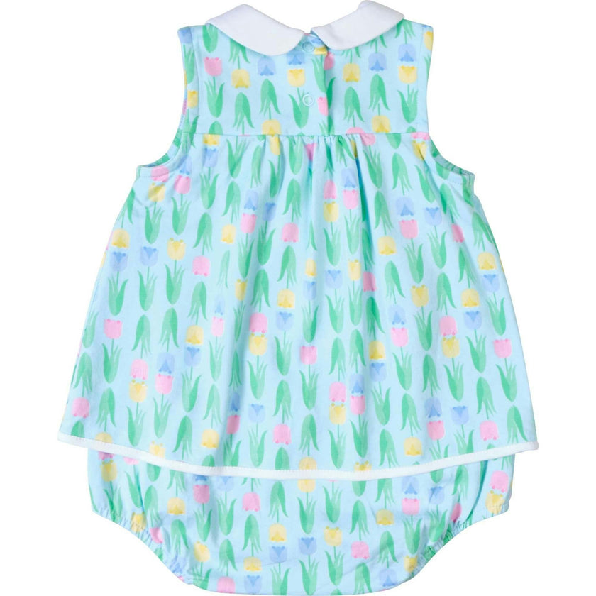 Printed Knit Tulip Romper