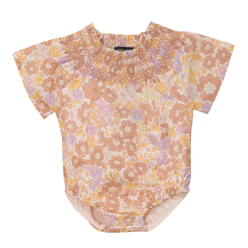 Floral Print Woven Bubble Pink