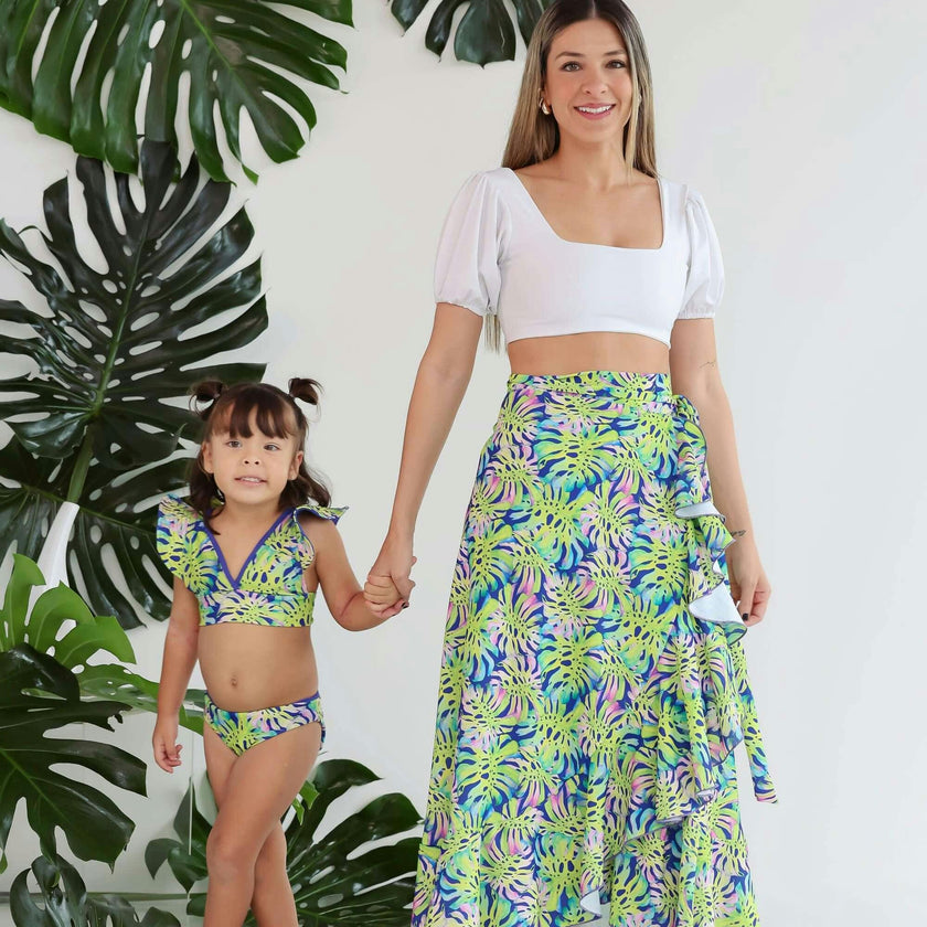 Women's Wrap Skirt - Montemar Print