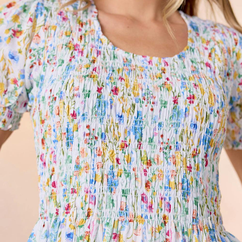 Amelie Dress in Floral Fields