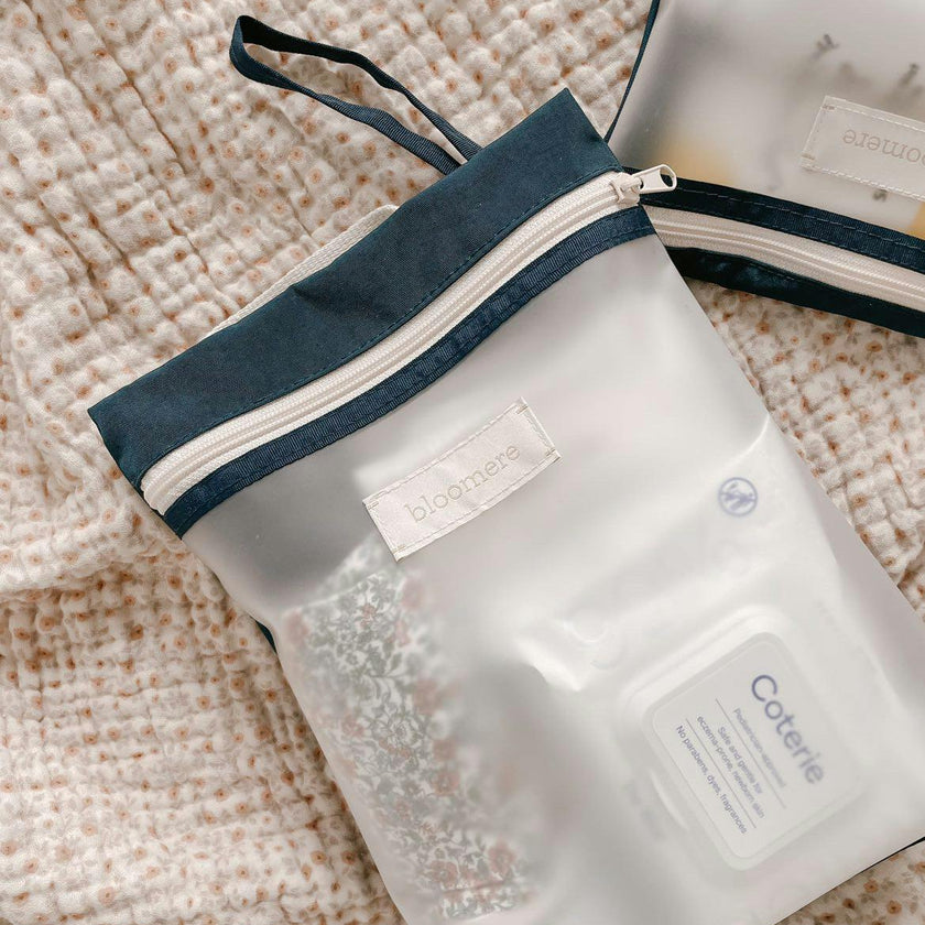 Large Pouch (Link Pink and Navy)