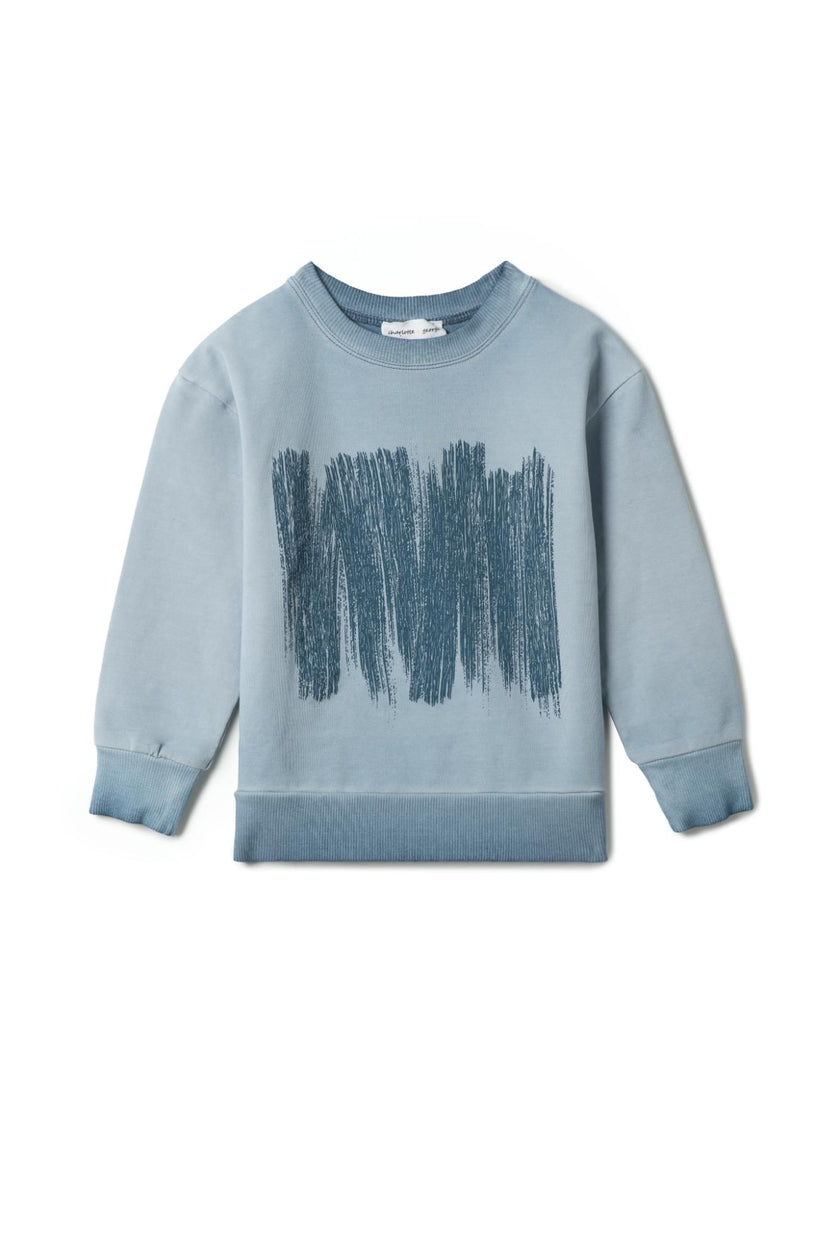 Painted Print Soft French Fleece Sweatshirt