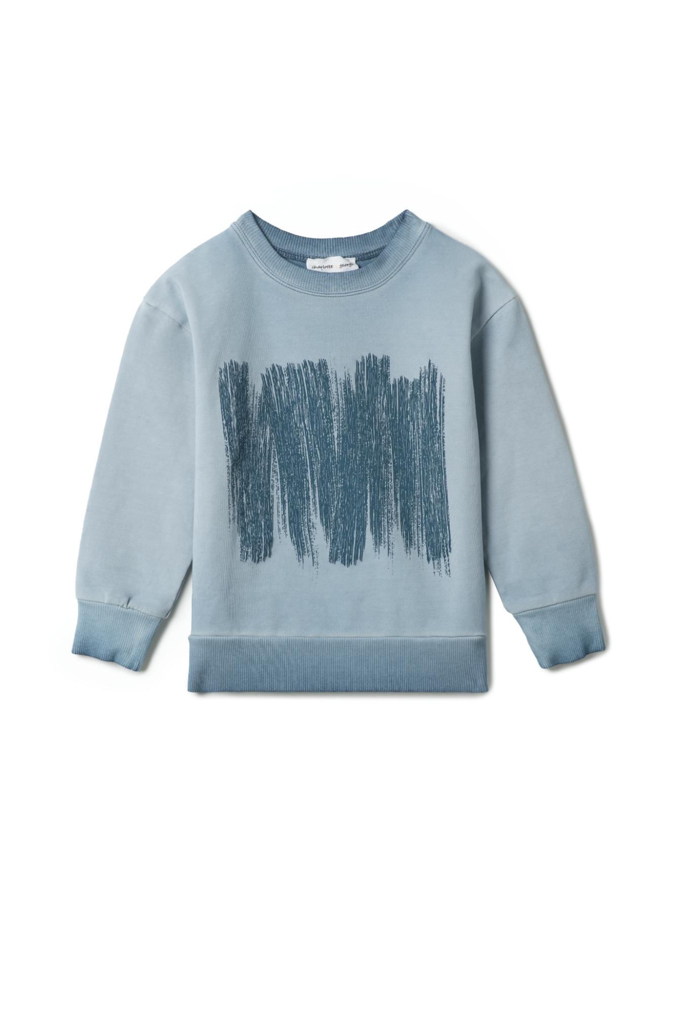 Painted Print Soft French Fleece Sweatshirt