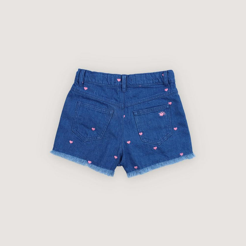 Lys Short Hearts Light Denim