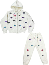 Women’s Rainbow Evil Eye Jogger Set