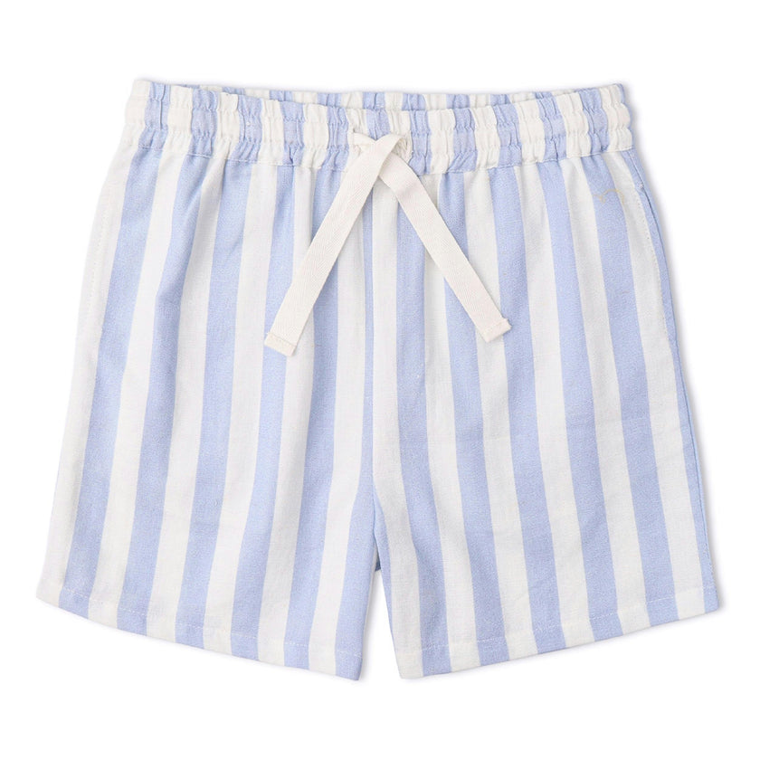 Organic Shirt & Shorts Set - Blue Stripes
