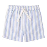 Organic Shirt & Shorts Set - Blue Stripes