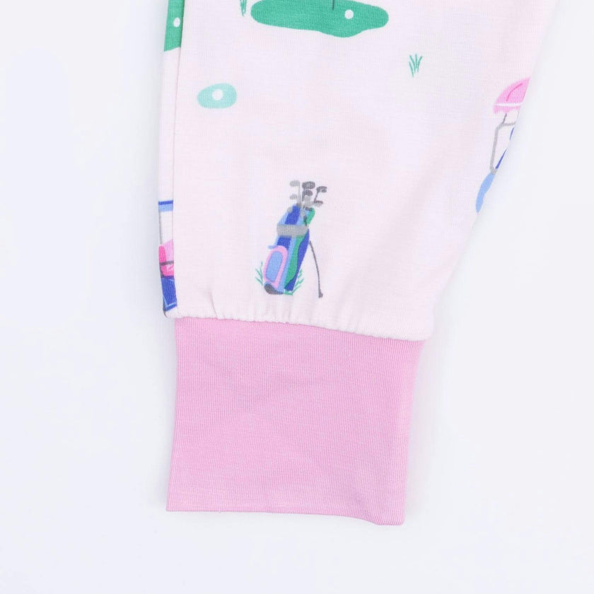 Vintage Golf Carts Pink - Short Sleeve Loungewear Set