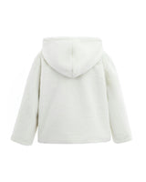 Ivory Plush Hooded Jacket