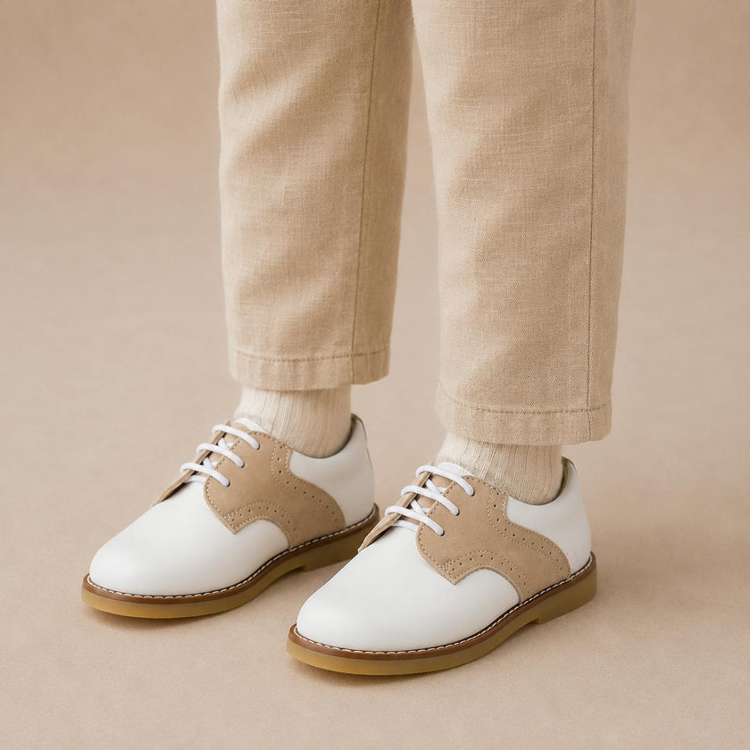Golfers | White & Ivory Leather