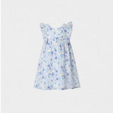 Elena Girl Dress Sleeveless, Watercolor Blue Yellow