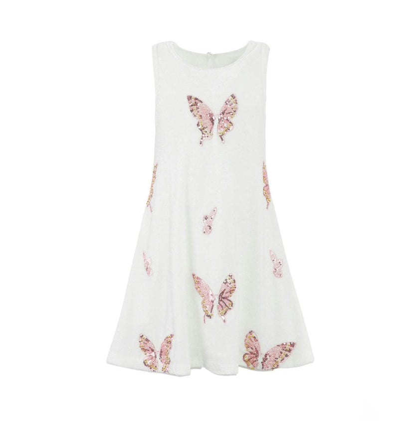 Sequin Butterfly Velour Dress