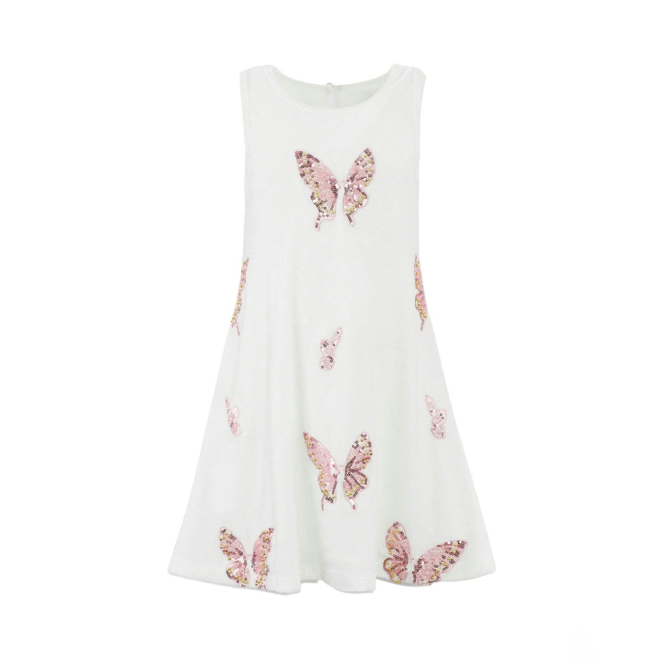Sequin Butterfly Velour Dress