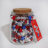 Patriotic Bead Alphabet Bead DIY Stretch Bracelet Kit