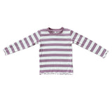 Lettuce Hem Tee Misty Rose Stripe