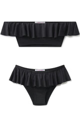 Wide Neck Ruffle Bikini