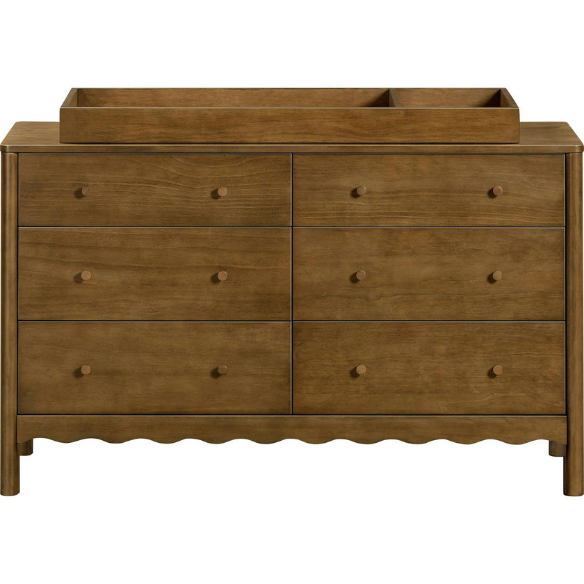 Swell 6-Drawer Assembled Dresser in Natural Walnut