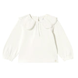 White Scalloped Collar T-Shirt