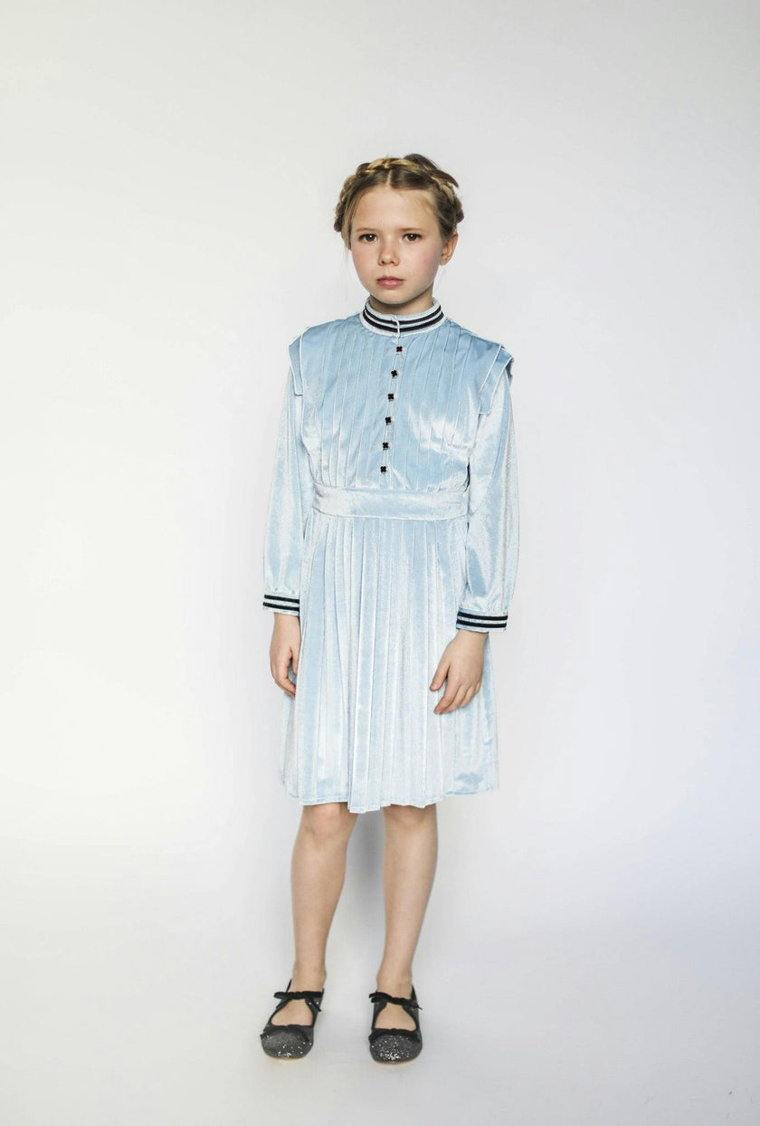 Vivienne dress (velvet sky blue)