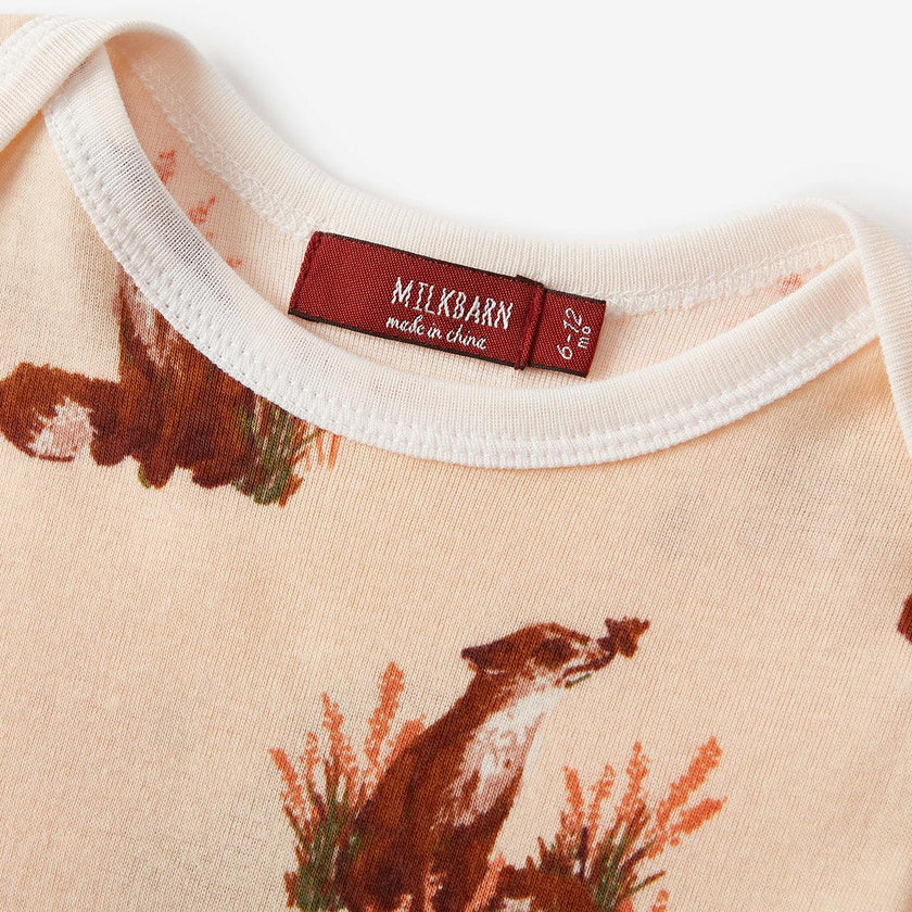 Floral Organic Cotton Short Sleeve One Piece