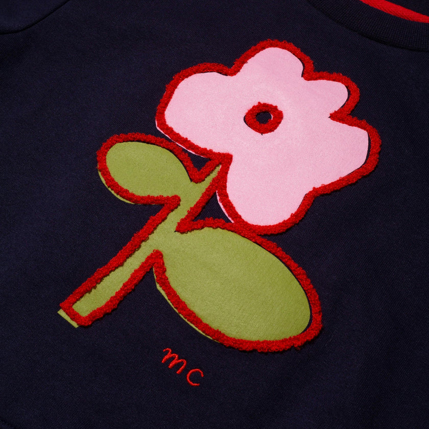 Recycled Cotton Flower Kid Sweatshirt