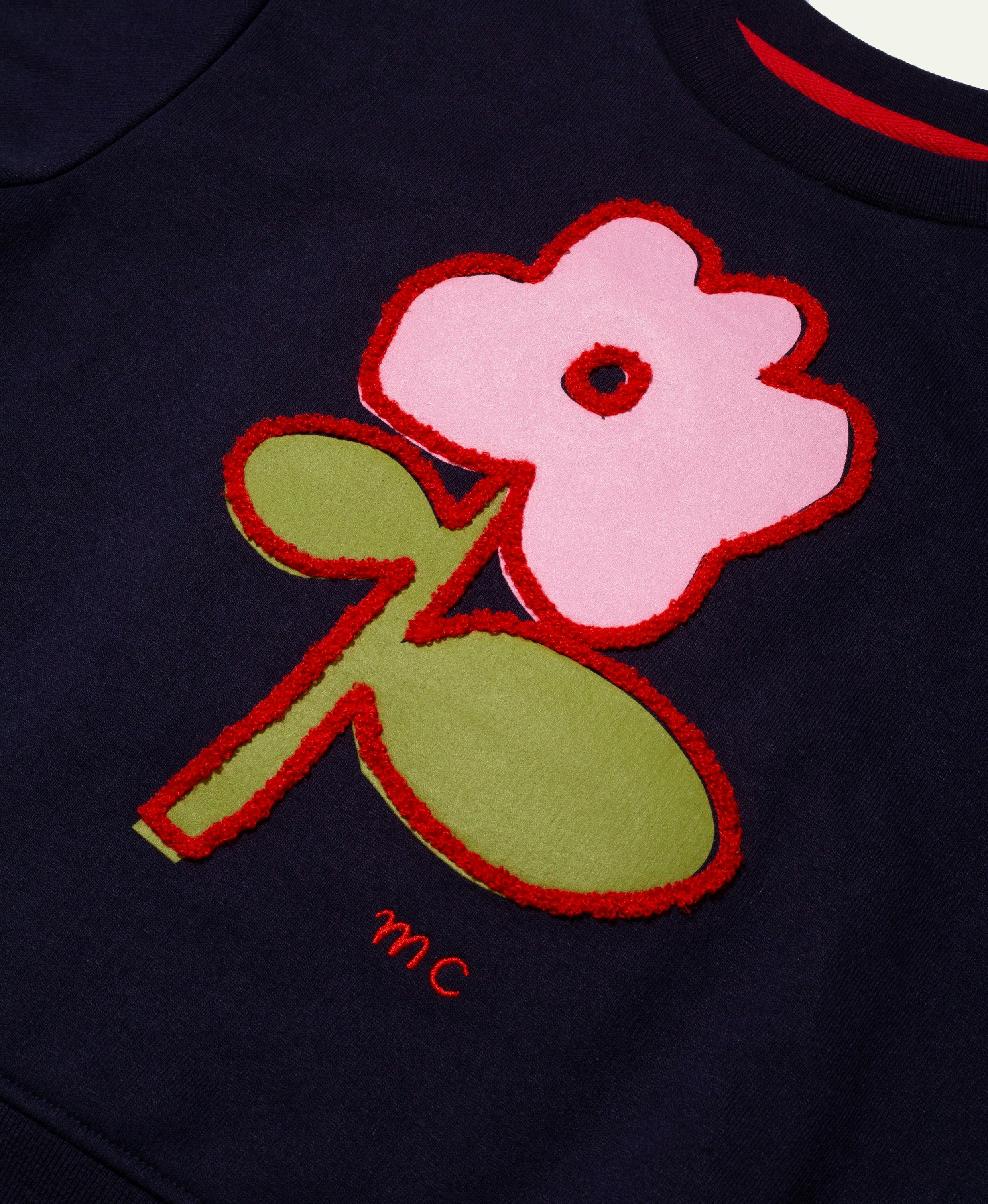 Recycled Cotton Flower Kid Sweatshirt