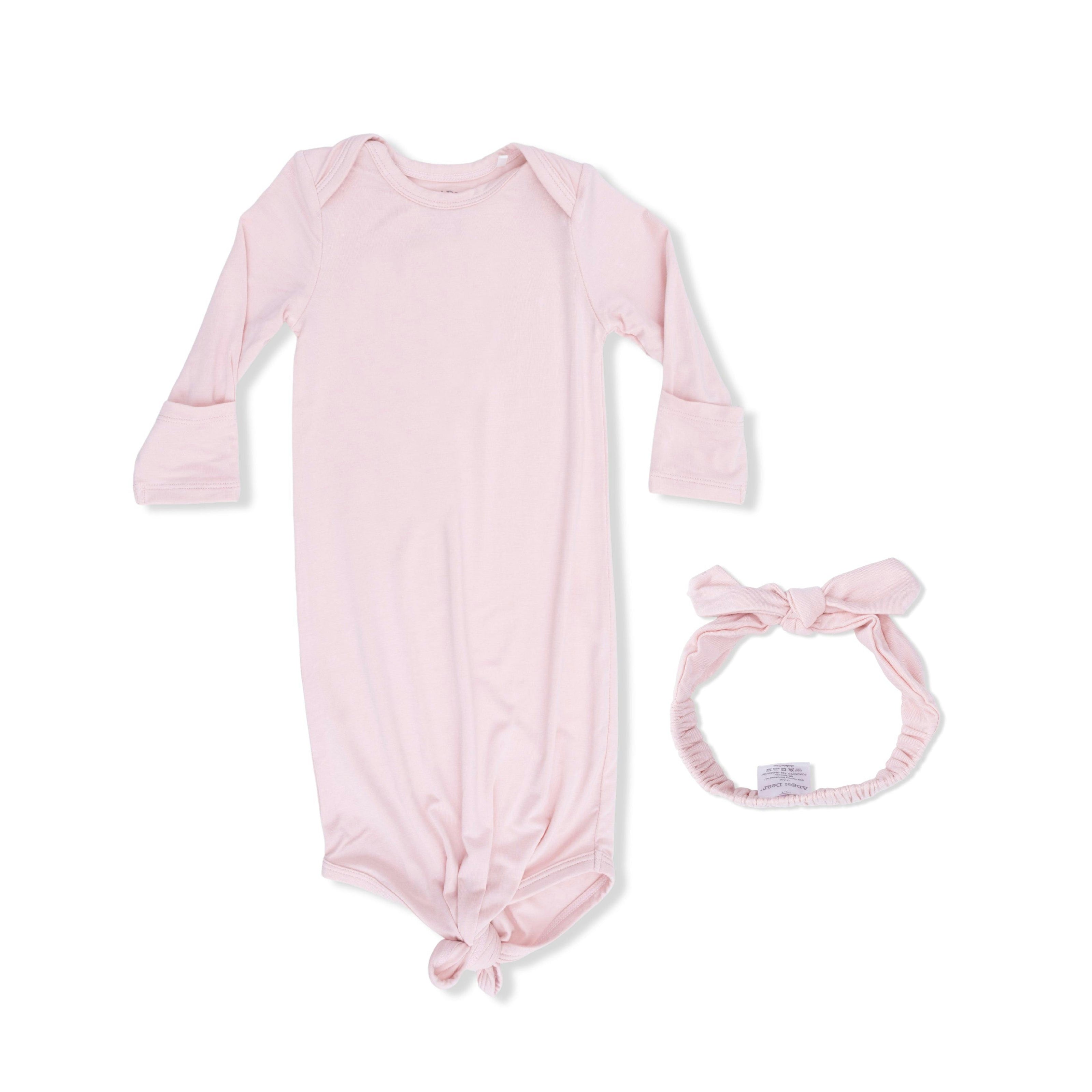 Solid Lotus - Knotted Gown and Headband