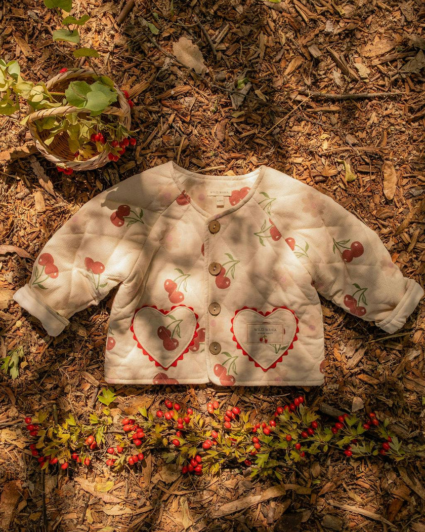 Quilted Jacket in Cherry Bloom
