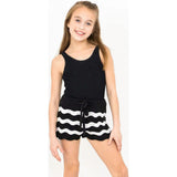 Eliora Crochet Knit Short - Black and White