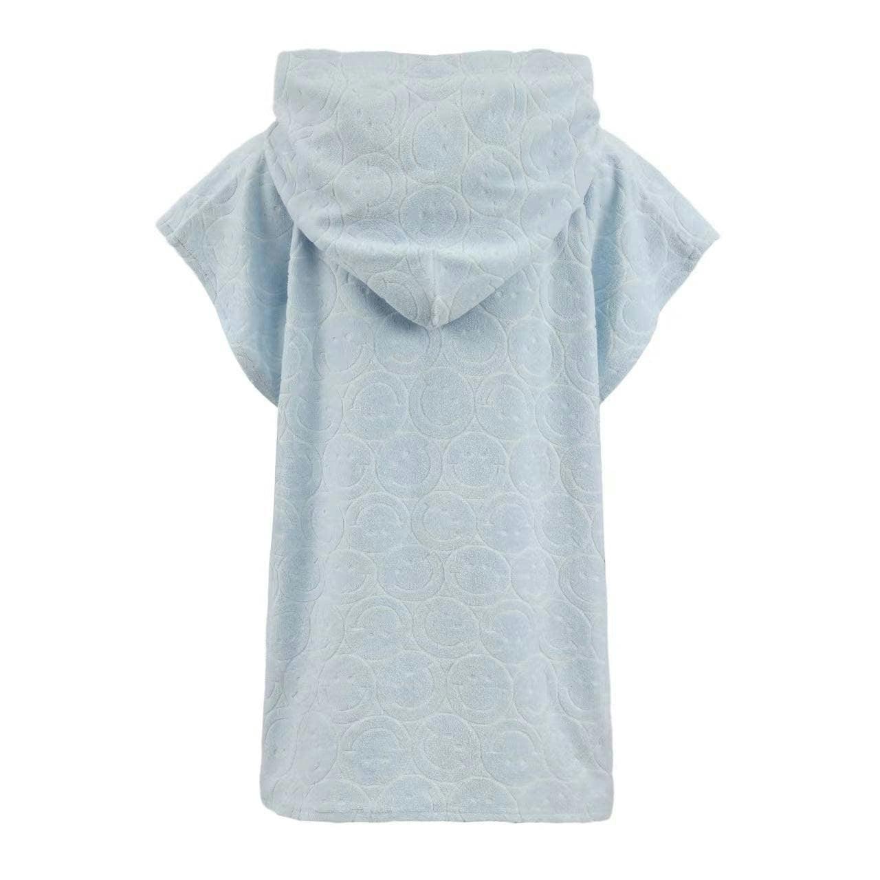 Embossed Emoji Terry Poncho Blue