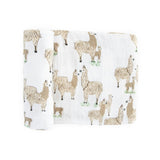 Cotton Muslin Swaddle Blanket - Llama Llama