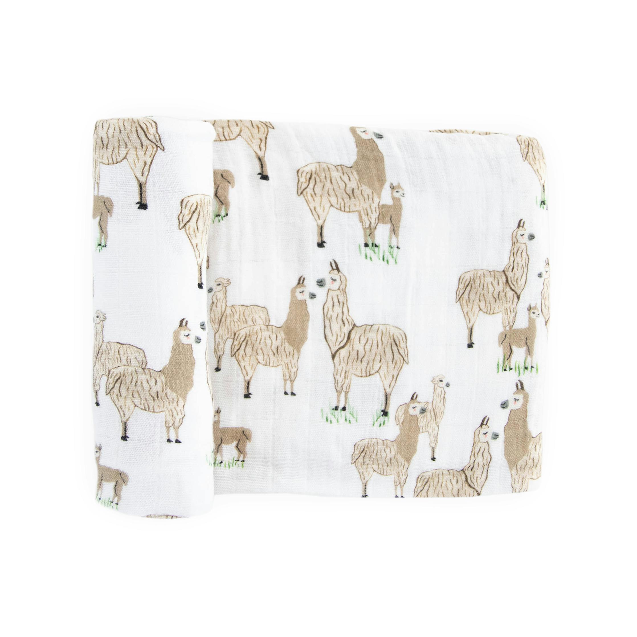 Cotton Muslin Swaddle Blanket - Llama Llama