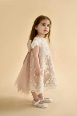 Premium French Lace Haute Couture Powder Pink Dress