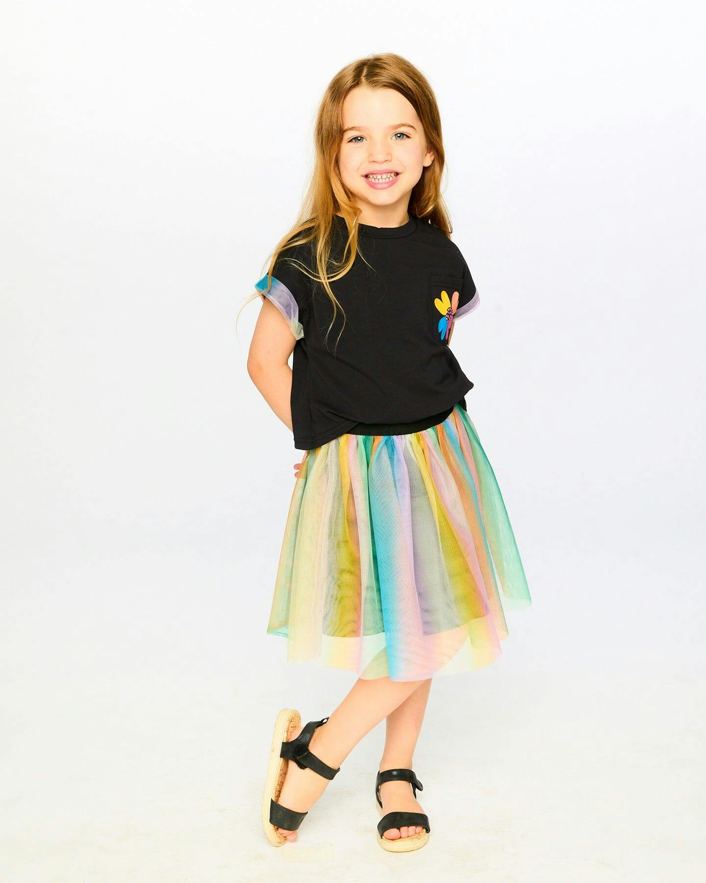 Organic Cotton And Mesh Dress Black