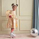 Gold Quilted Angel Wings & Crown