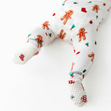 Gingerbread Men Zippered Footie