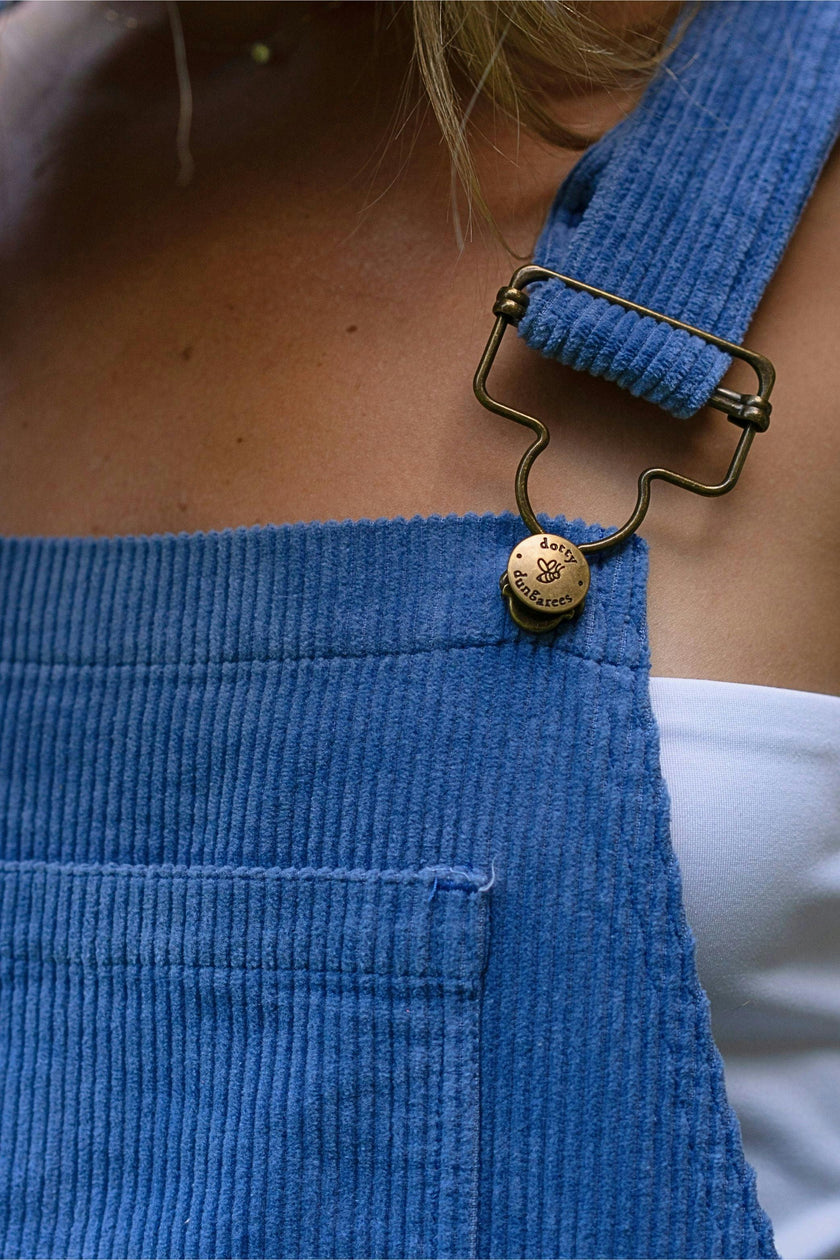 Adult Blue Chunky Cord Overalls
