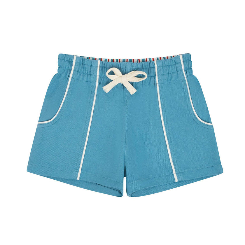 boys cerulean blue ultra-soft twill shorts