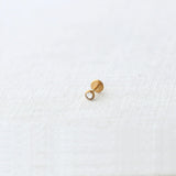 Classic Bezel Crystal Titanium Flat Back Stud Earring