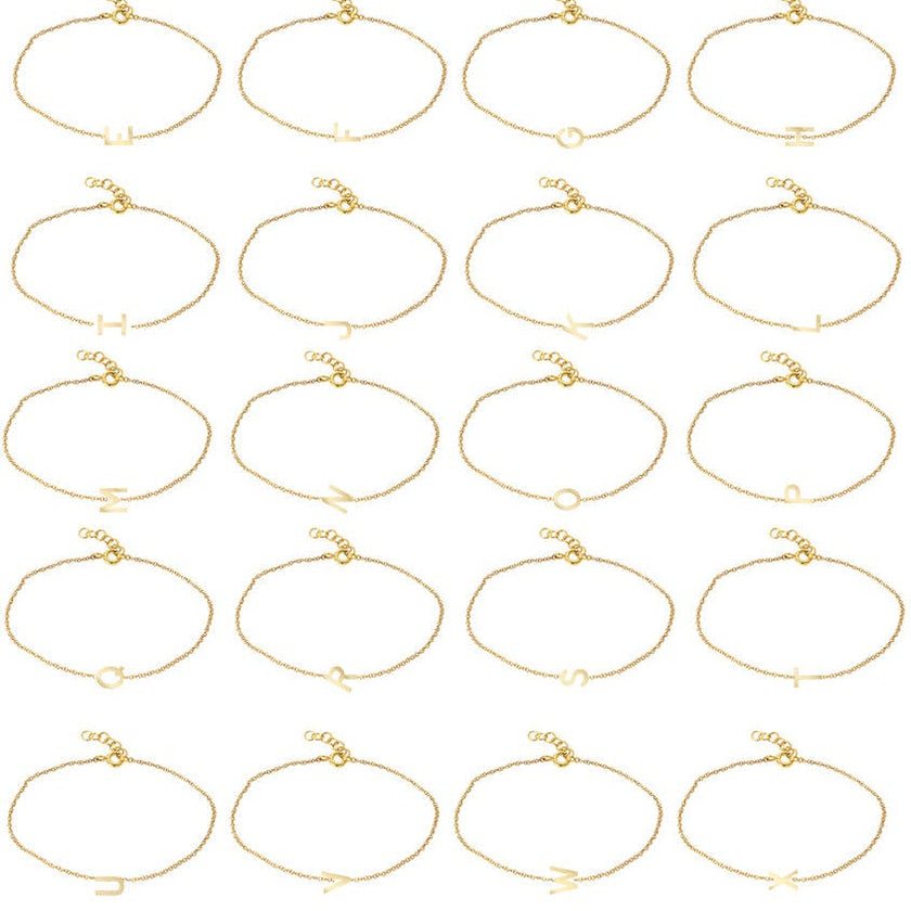 14k Gold Initial Bracelet
