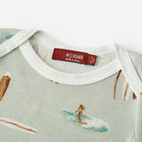 Vintage Surf Bamboo Newborn Gown & Hat Set