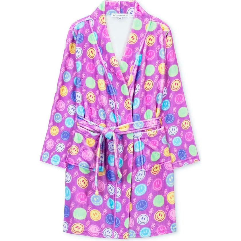 Smiley Faces Plush Robe