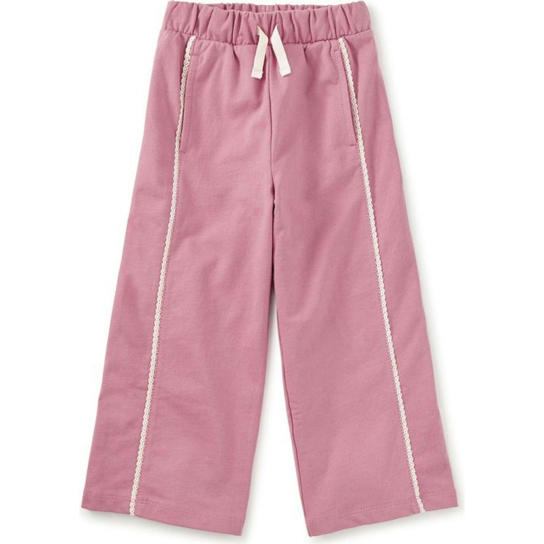 Lace Trim Track Pants, Multi