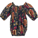 Baby Madeline Romper in Moody Sunflower