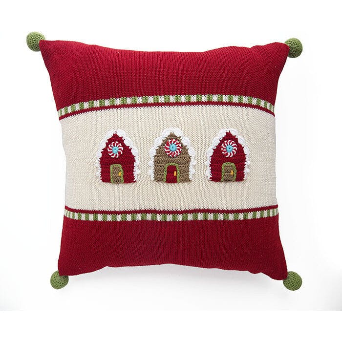 Gingerbread House Square Pillow