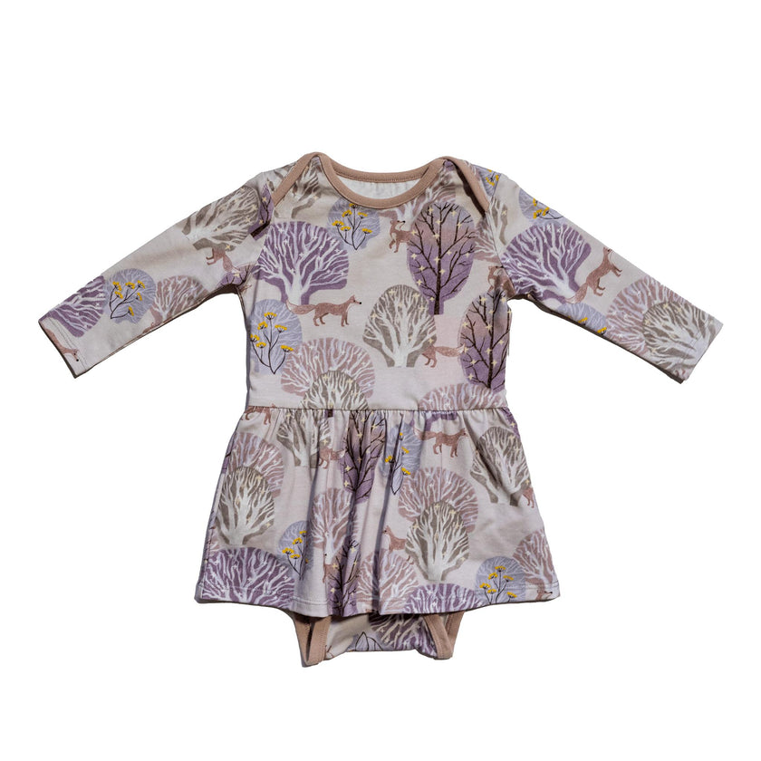 Baby Isabelle Print Long Sleeve Onesie Dress