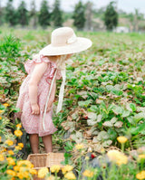 Buttercup Little Girl’s Hat - Vintage Periwinkle Ribbon