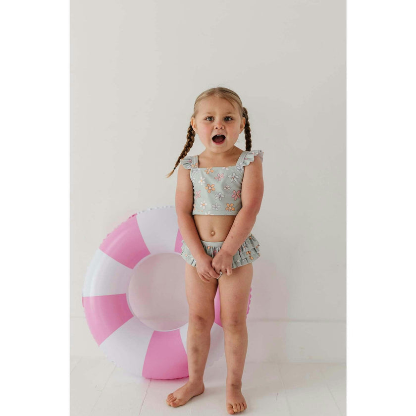 Girl's Two-Piece Ruffle Swimsuit