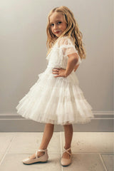 Mini Whimsical Dress in White