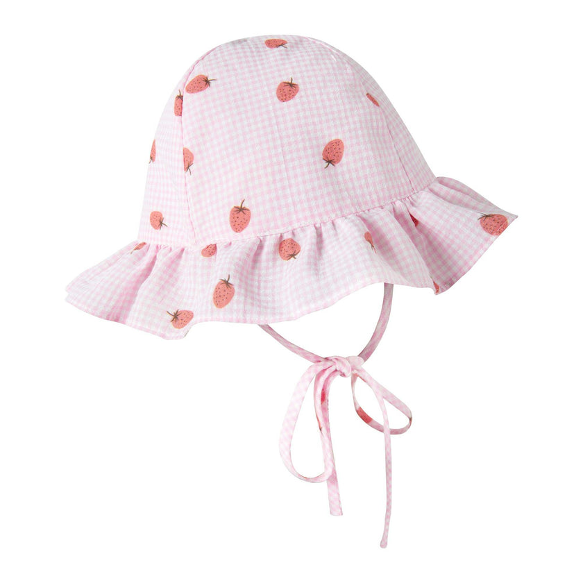Strawberry Gingham Sundress & Hat